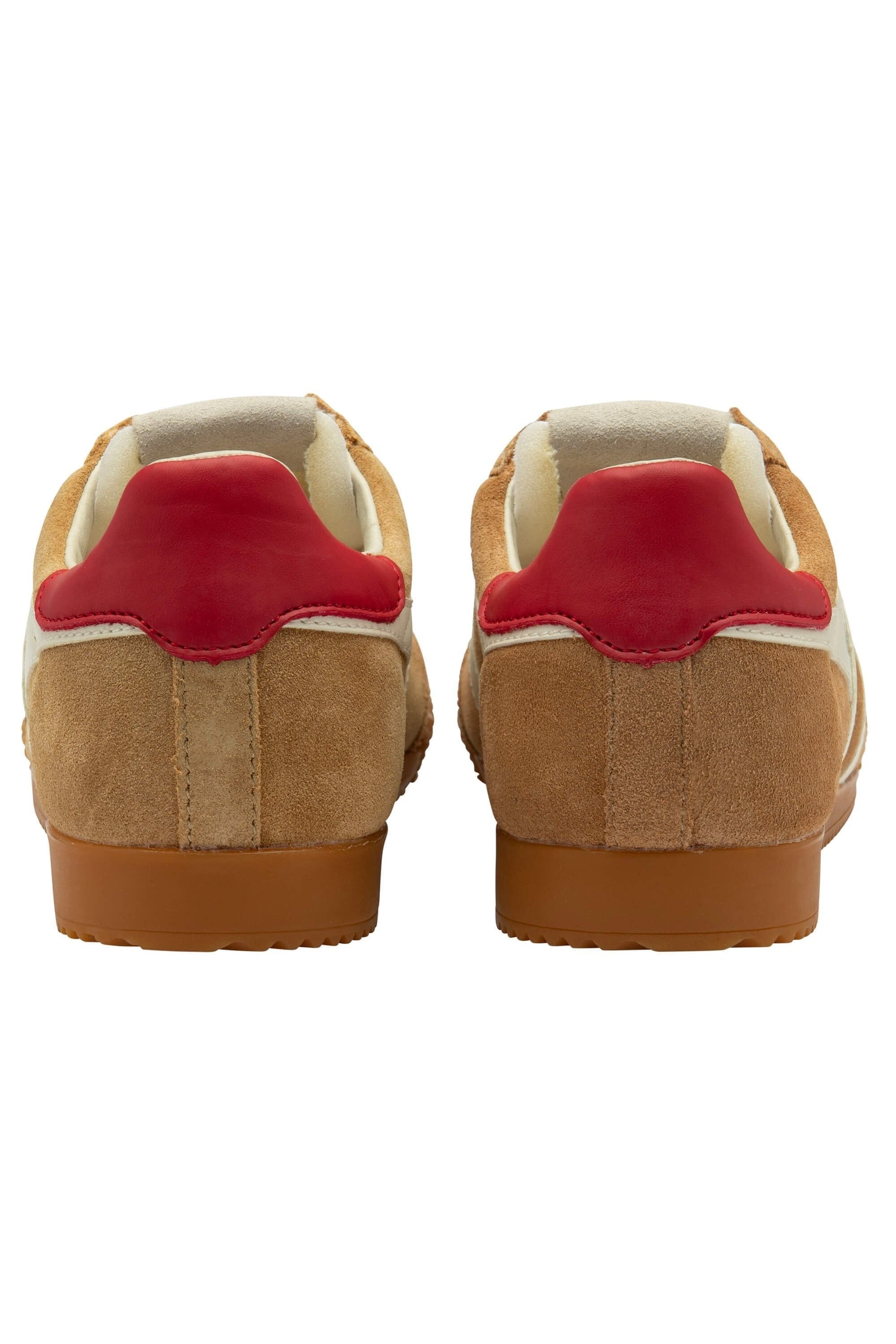 Gola Elan Trainer - Caramel/Off White/Deep Red - Back View