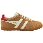Gola Elan Trainer - Caramel/Off White/Deep Red