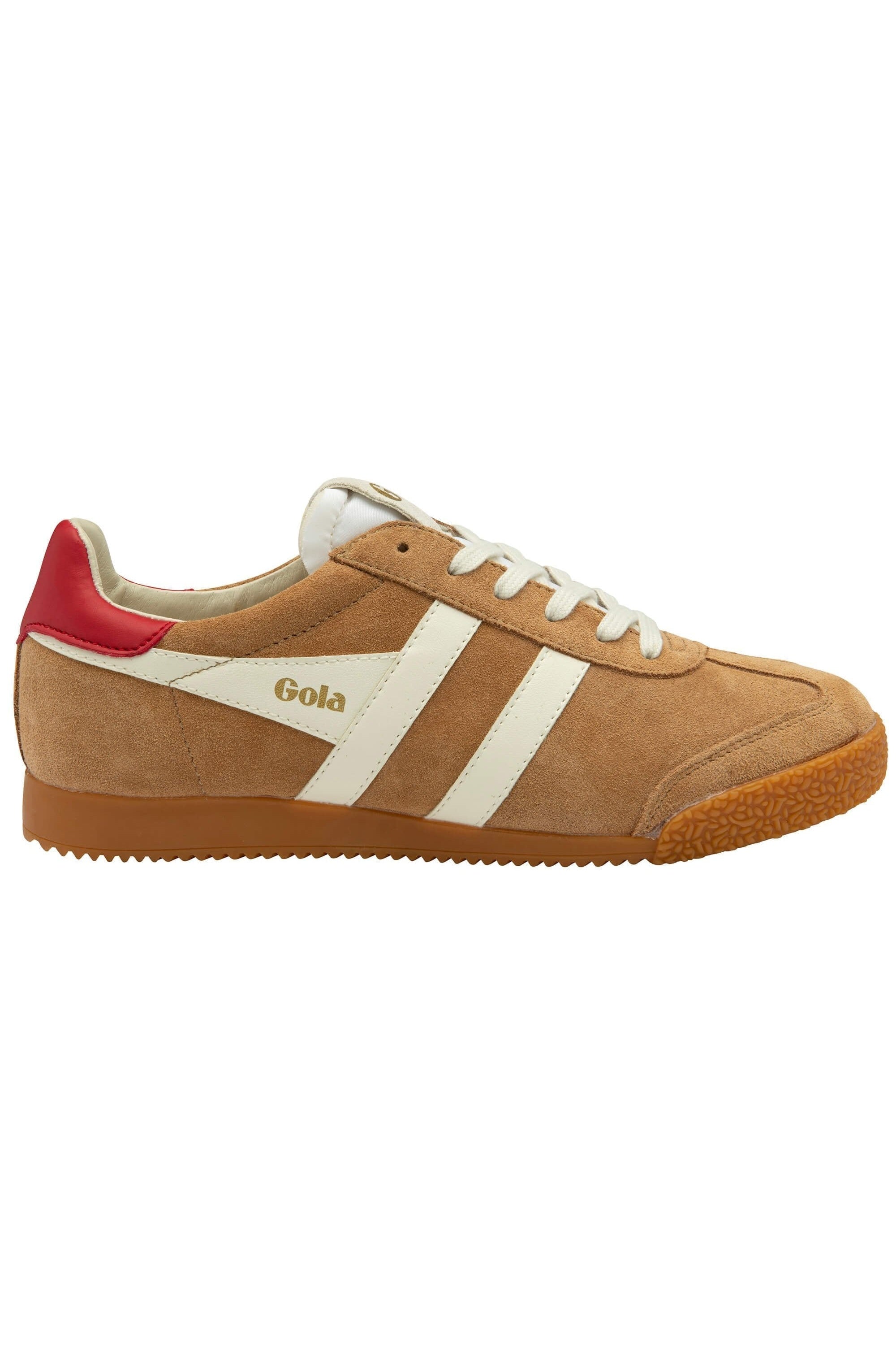 Gola Elan Trainer - Caramel/Off White/Deep Red
