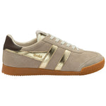 Gola Elan Glitz Trainer - Bone/Gold/Dark Brown