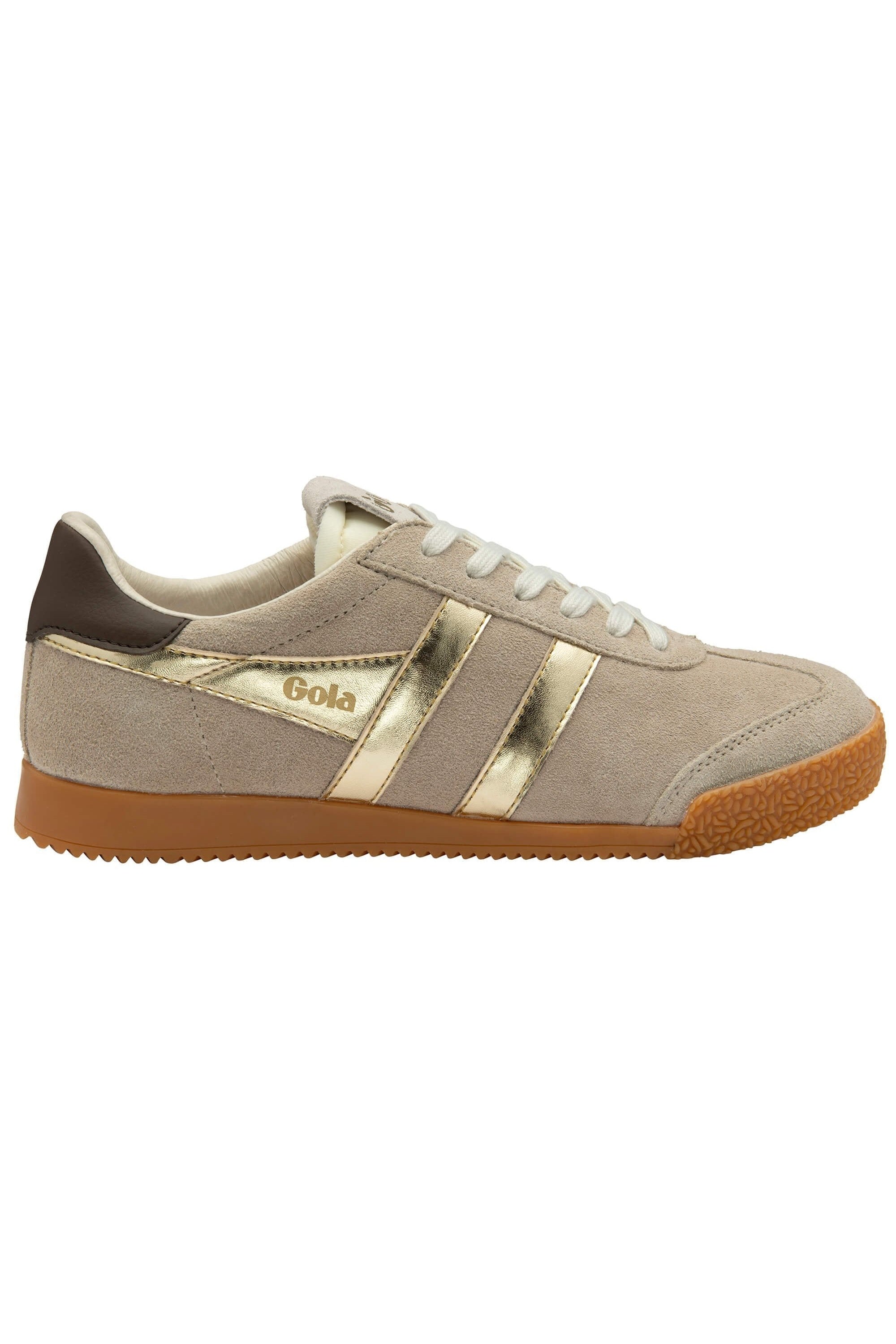 Gola Elan Glitz Trainer - Bone/Gold/Dark Brown