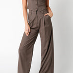 Elena High - Waist Wide - Leg Trousers - MTT Collective