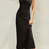 Elise Satin Cowl Maxi Dress - MTT Collective