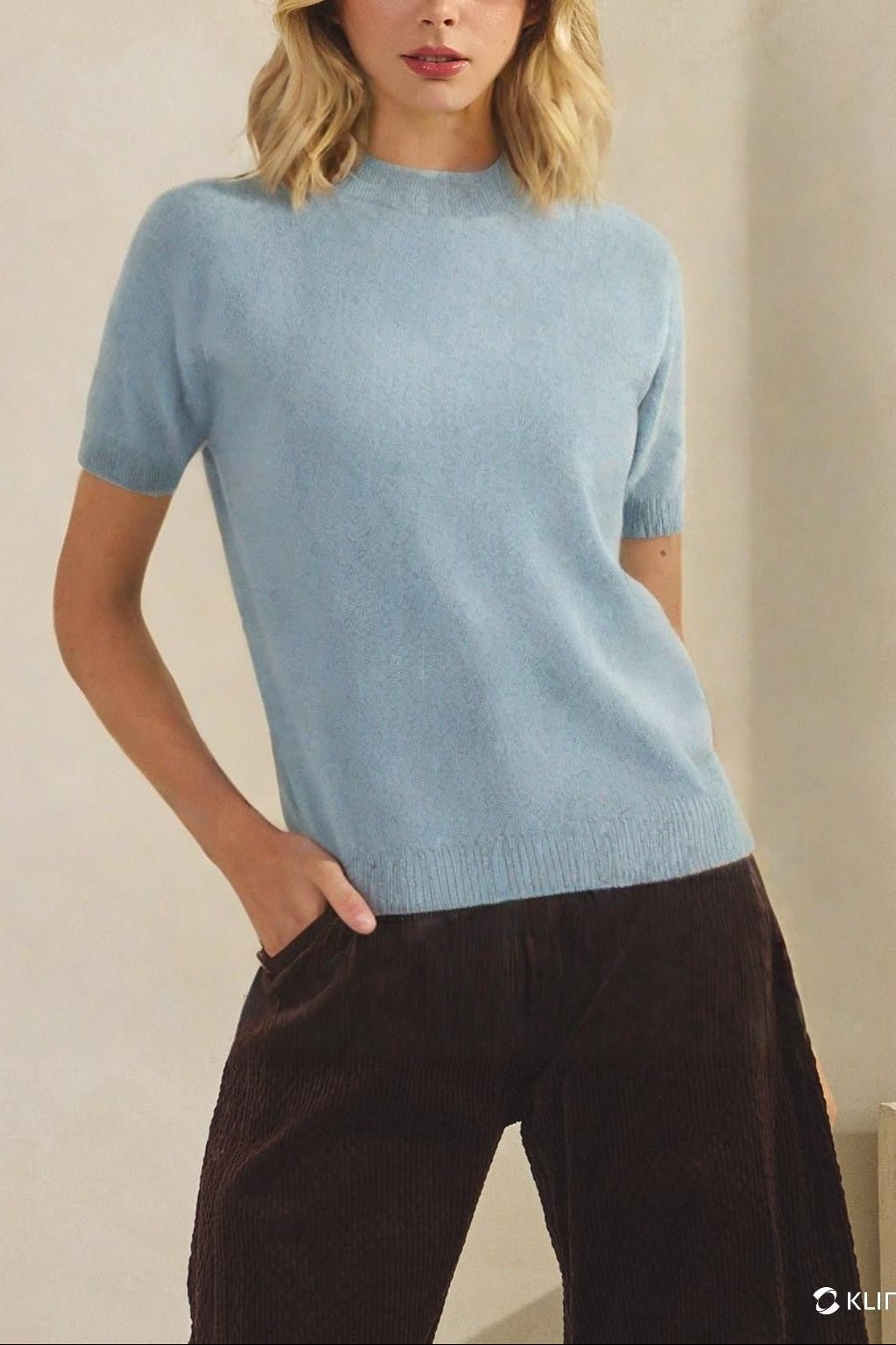 Elise Short - Sleeve Knit Top - MTT Collective