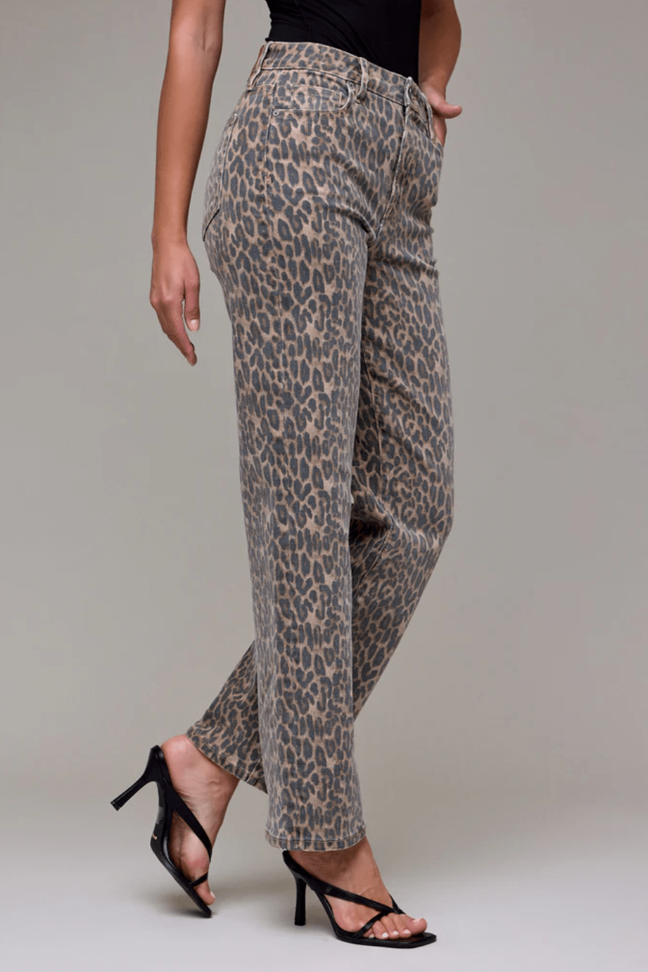 Ella Cheetah Print High Rise Classic Straight - MTT Collective