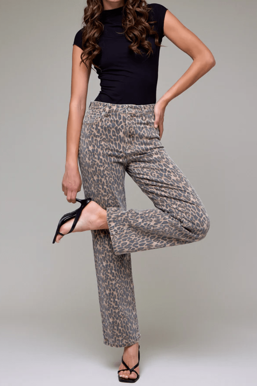 Ella Cheetah Print High Rise Classic Straight - MTT Collective