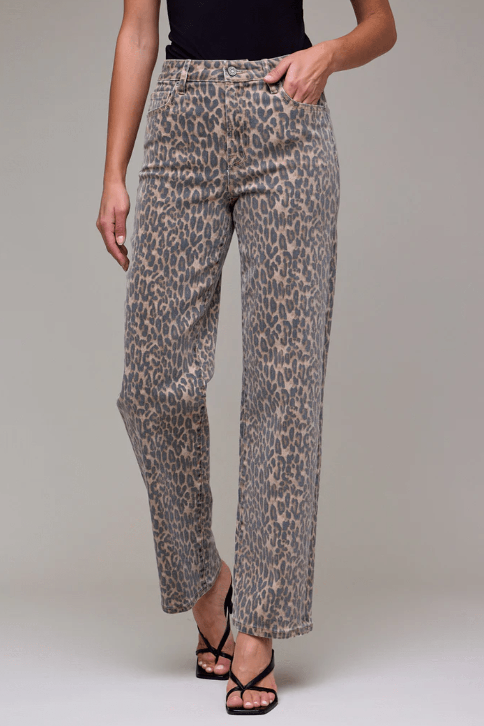 Ella Cheetah Print High Rise Classic Straight - MTT Collective