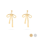 Ellis Ribbon Bow Drop Earrings - MTT Collective