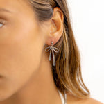Ellis Ribbon Bow Drop Earrings - MTT Collective