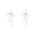 Ellis Ribbon Bow Drop Earrings - MTT Collective