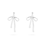 Ellis Ribbon Bow Drop Earrings - MTT Collective
