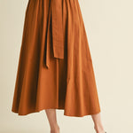 Elodie High - Waist Cotton Midi Skirt - MTT Collective