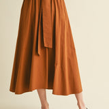 Elodie High - Waist Cotton Midi Skirt - MTT Collective