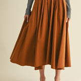 Elodie High - Waist Cotton Midi Skirt - MTT Collective
