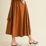 Elodie High - Waist Cotton Midi Skirt - MTT Collective