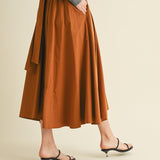 Elodie High - Waist Cotton Midi Skirt - MTT Collective