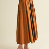 Elodie High - Waist Cotton Midi Skirt - MTT Collective