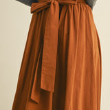 Elodie High - Waist Cotton Midi Skirt - MTT Collective