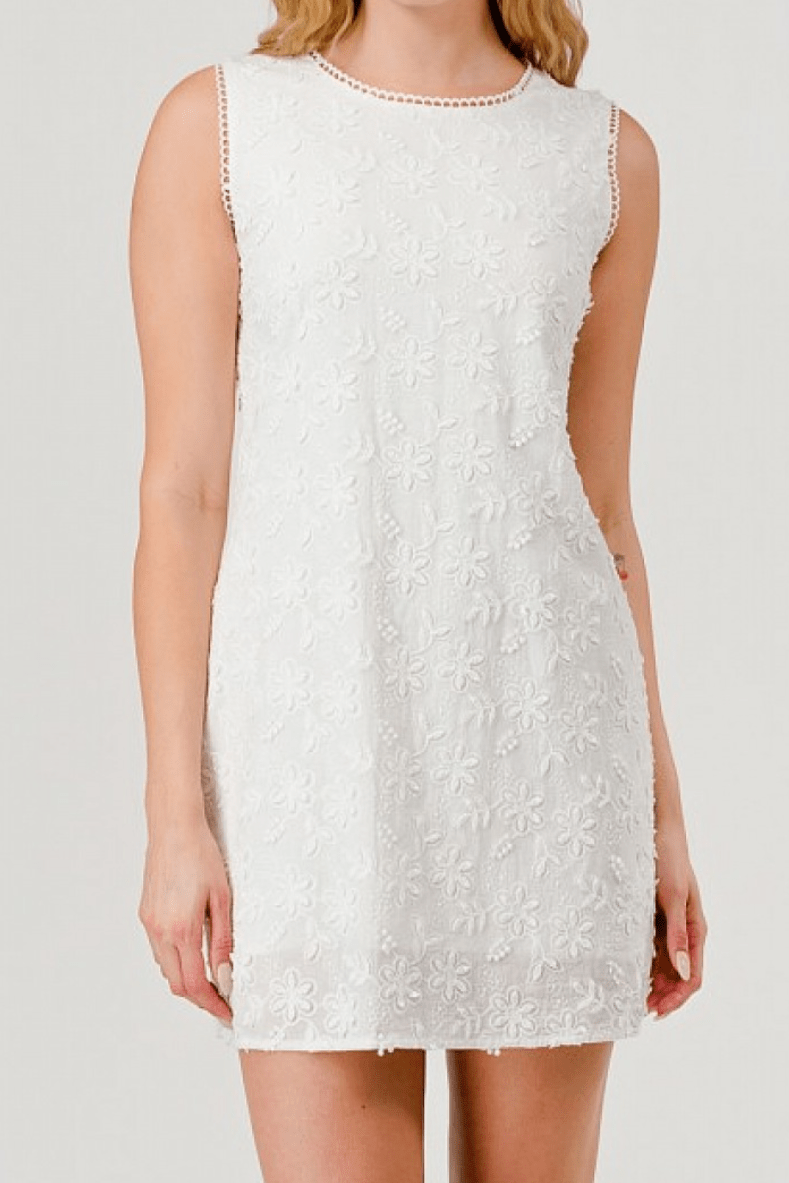 Eloise Embroidered Mini Dress - MTT Collective