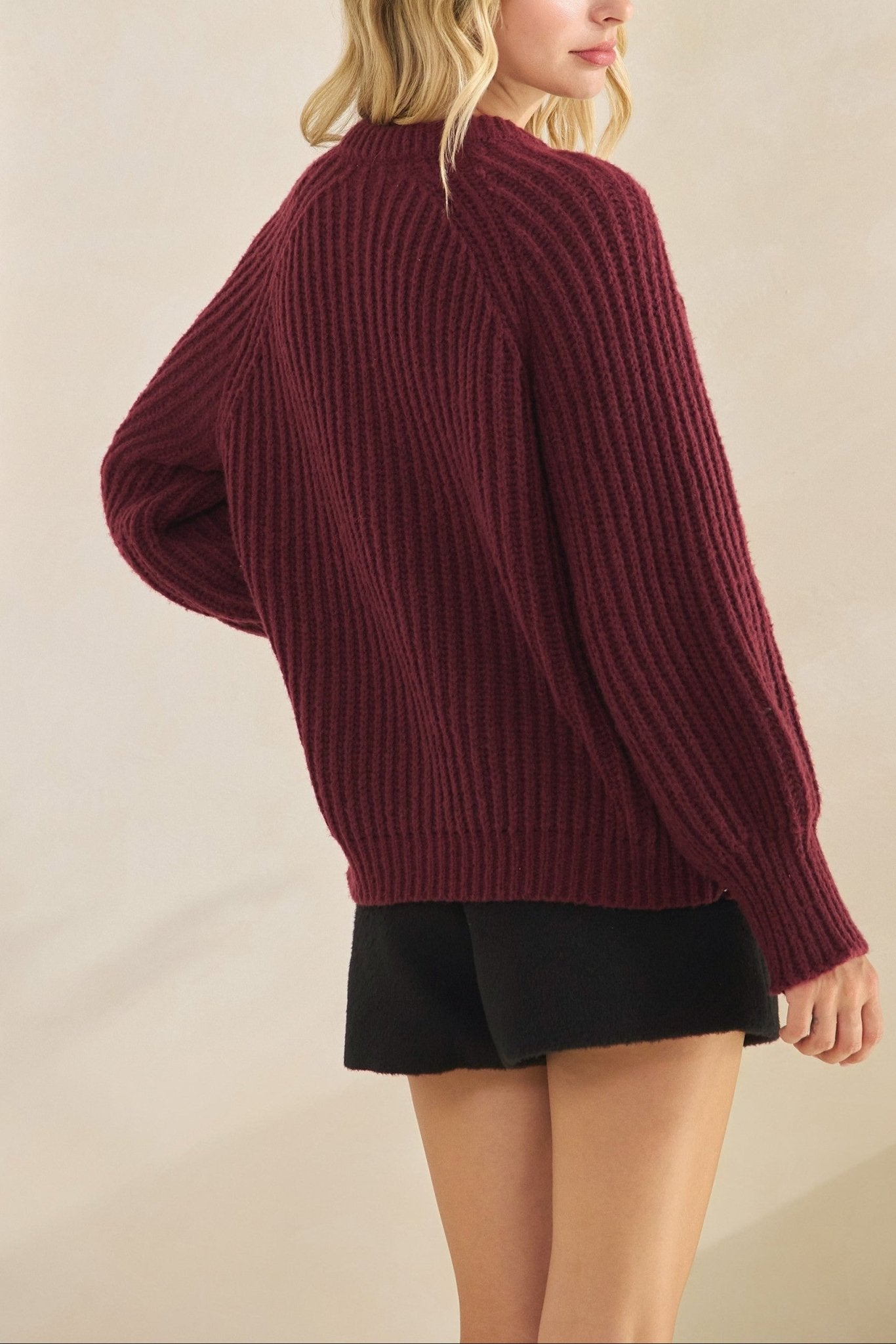 Elsie Rib Knit Button Cardigan - MTT Collective