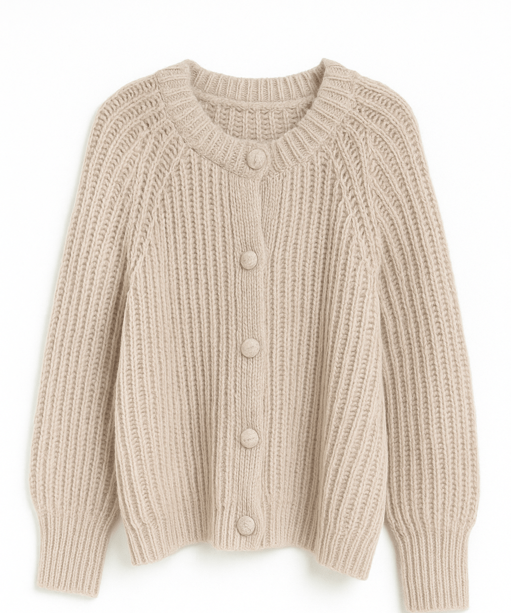 Elsie Rib Knit Button Cardigan - MTT Collective