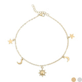 Ember Moon & Star Charm Anklet - MTT Collective