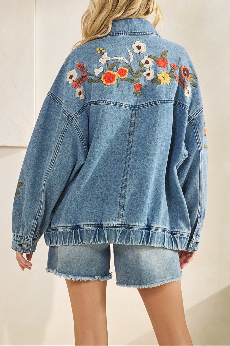 Embroidered Denim Jacket - MTT Collective