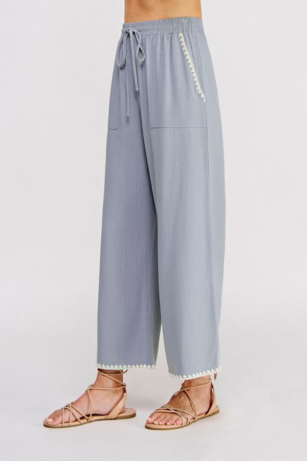 Embroidered Soft Linen Pant - MTT Collective