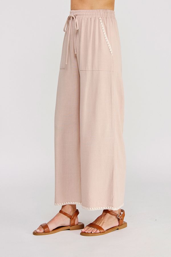 Embroidered Soft Linen Pant - MTT Collective