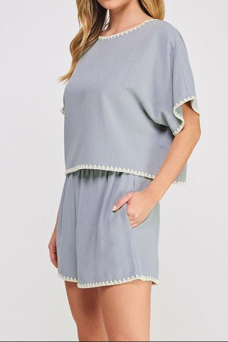 Embroidered Soft Linen Top - MTT Collective