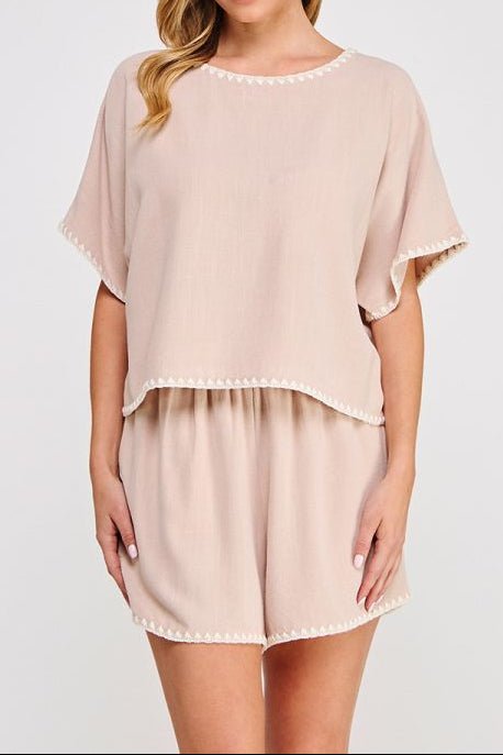 Embroidered Soft Linen Top - MTT Collective