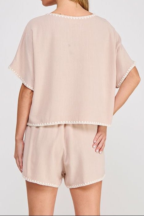 Embroidered Soft Linen Top - MTT Collective