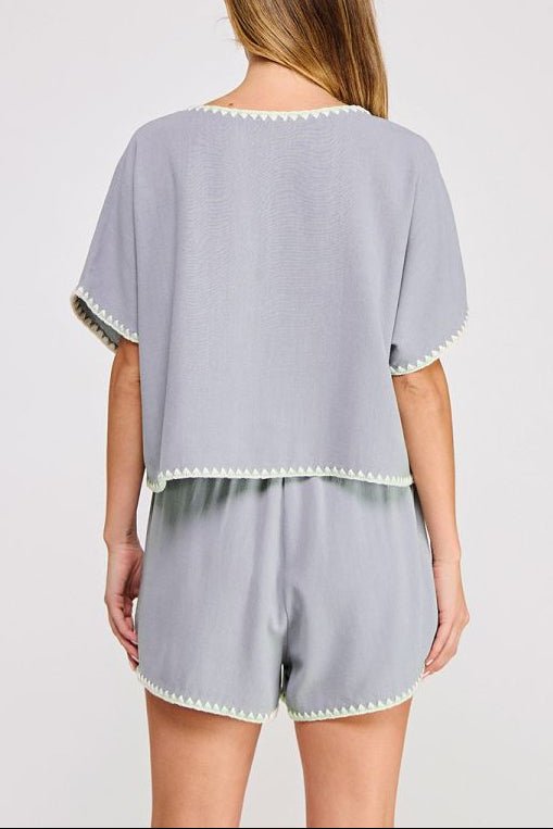 Embroidered Soft Linen Top - MTT Collective