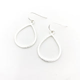 Emilia Brushed Open Drop Earrings - MTT Collective