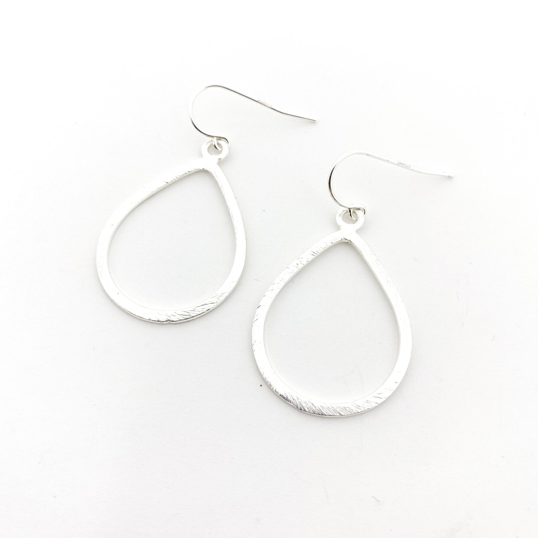 Emilia Brushed Open Drop Earrings - MTT Collective