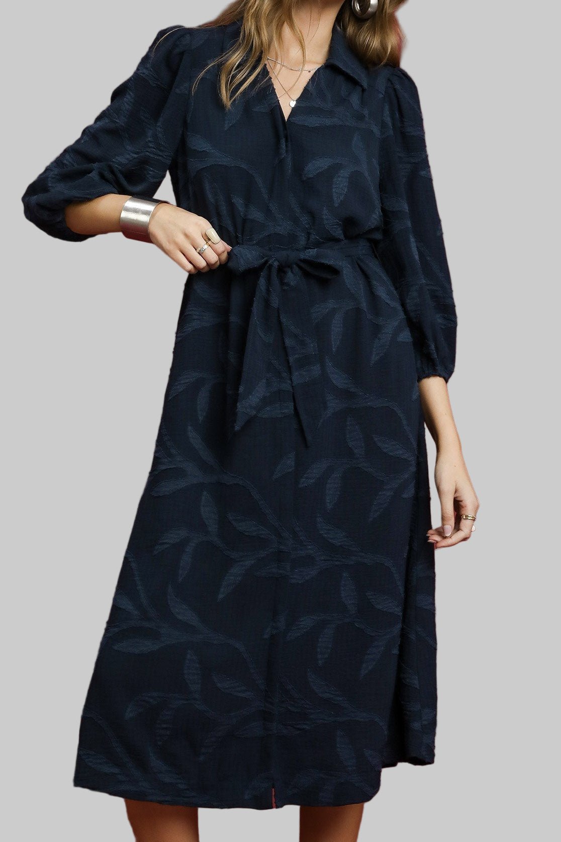 Emilia Jacquard Midi Dress - MTT Collective