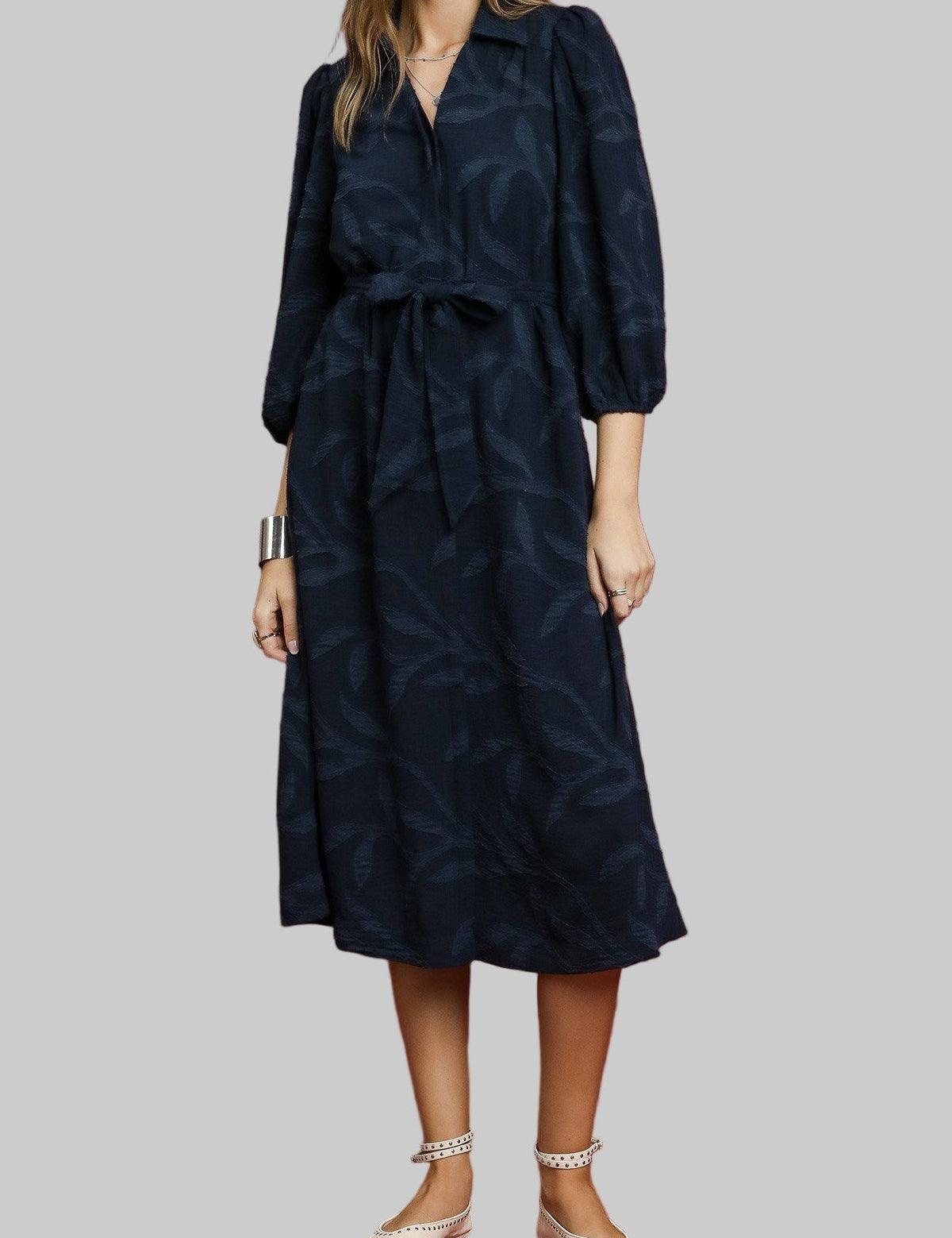 Emilia Jacquard Midi Dress - MTT Collective