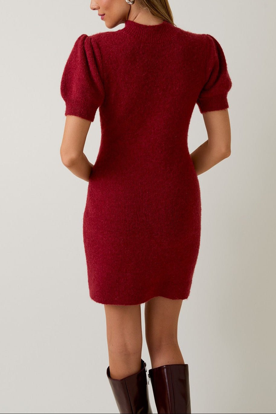 Emilia Puff Sleeve Sweater Dress - MTT Collective