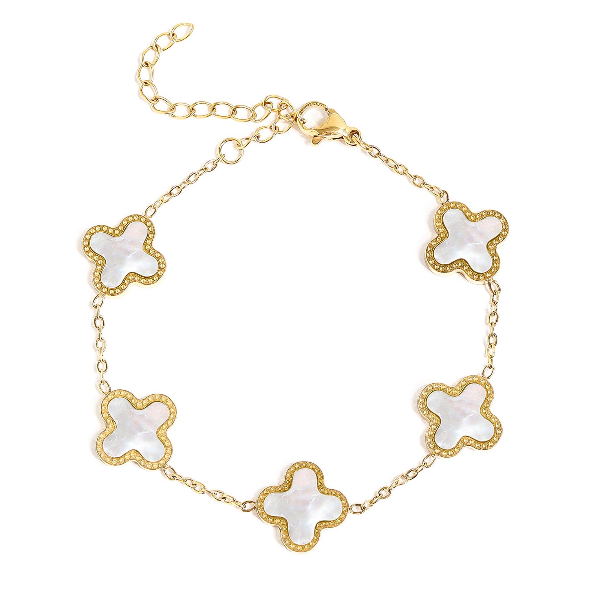 Emma Lucky Clover Charm Bracelet - MTT Collective