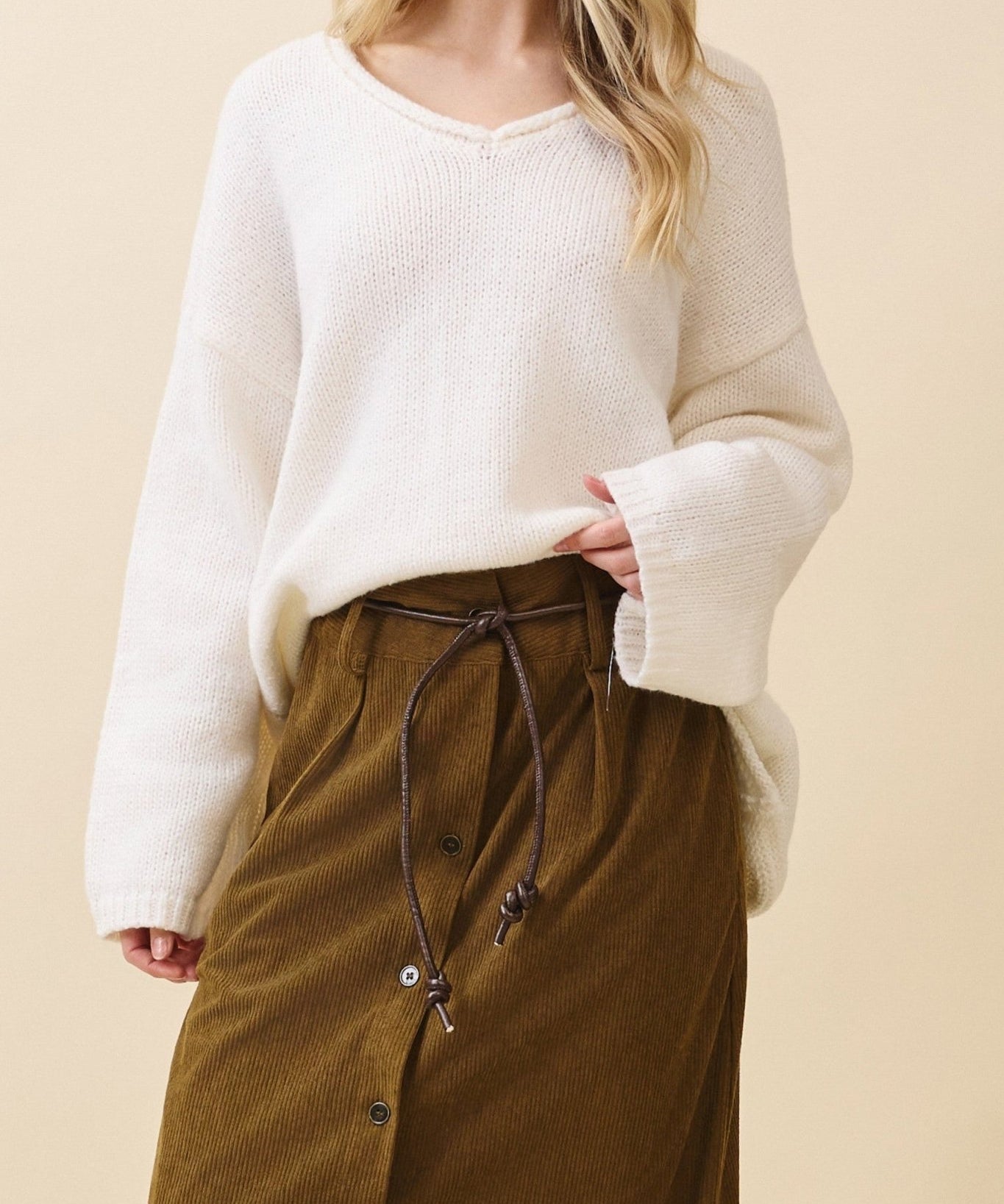 Emory V - Neck Knit Sweater - MTT Collective