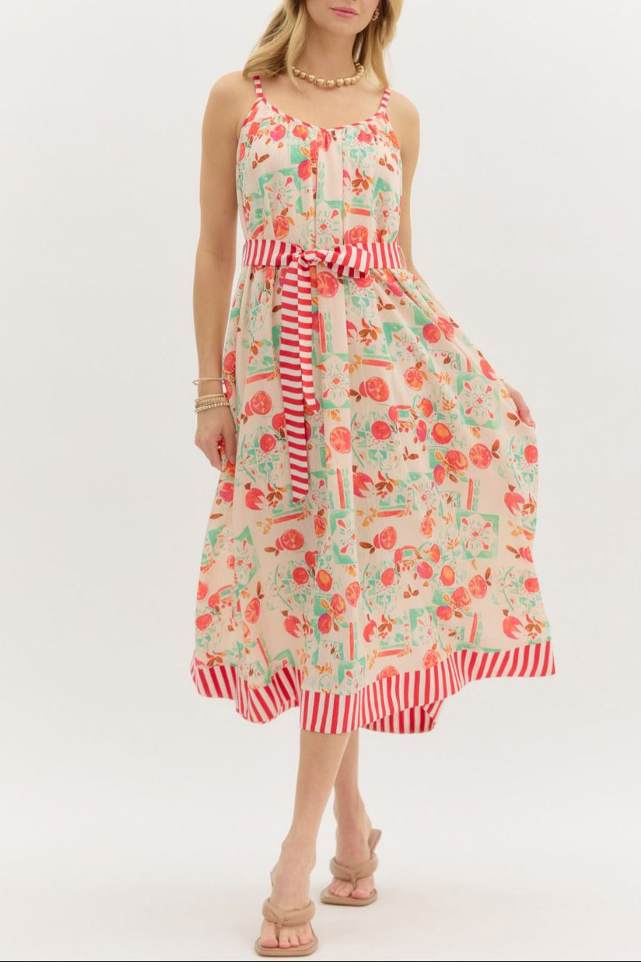 entro - Womens - Dresses - Juliette Floral Midi Sundress - MTT Collective