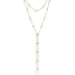 Erica Layered Satellite Lariat Necklace - MTT Collective