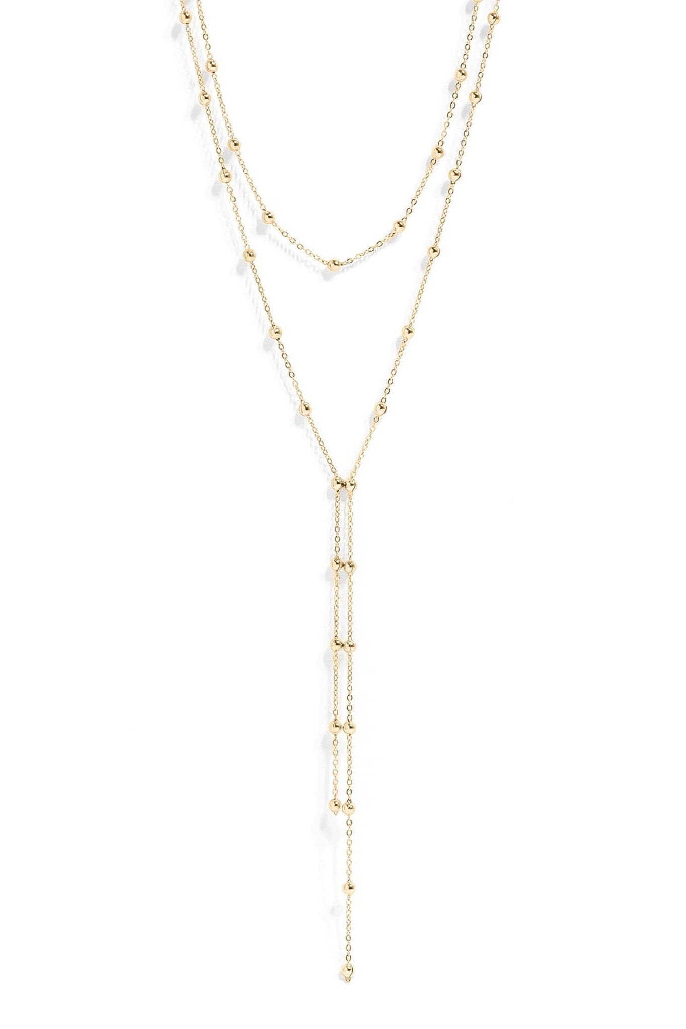 Erica Layered Satellite Lariat Necklace - MTT Collective