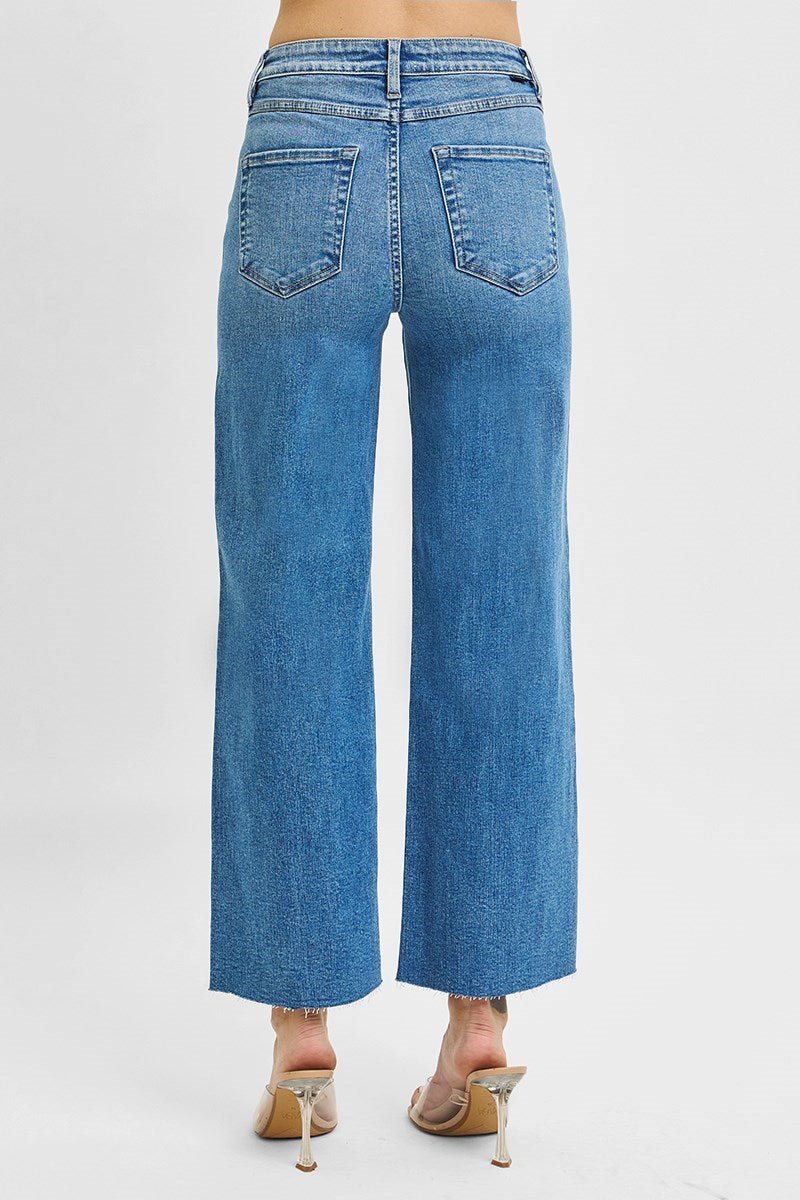 Erika High Rise Crop Wide Leg Jeans - MTT Collective