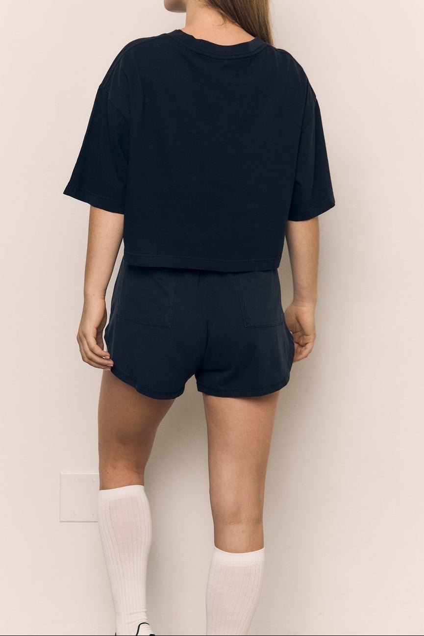 Erin Jersey Loose Fit Cropped Tee - MTT Collective