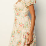 Everbloom Eyelet Puff Sleeve Mini Dress - MTT Collective