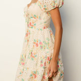 Everbloom Eyelet Puff Sleeve Mini Dress - MTT Collective