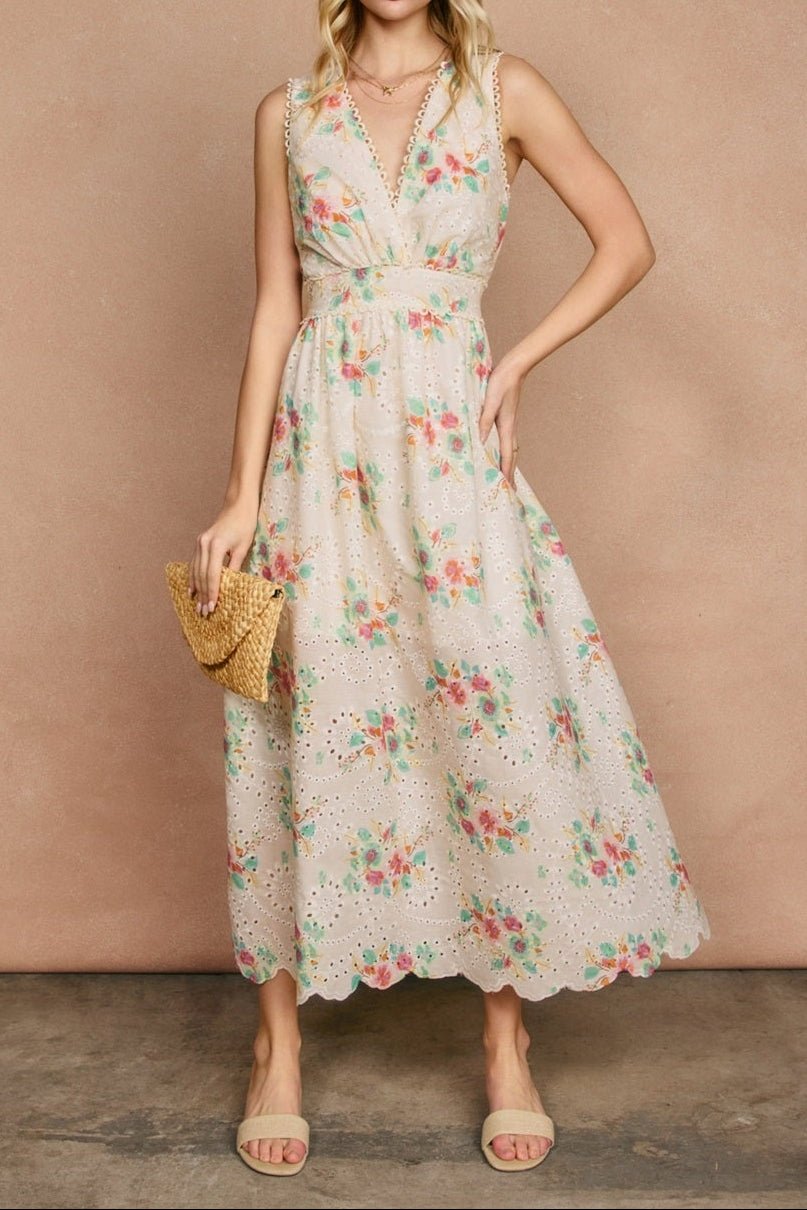 Everbloom Scalloped Lace Maxi Dress - MTT Collective