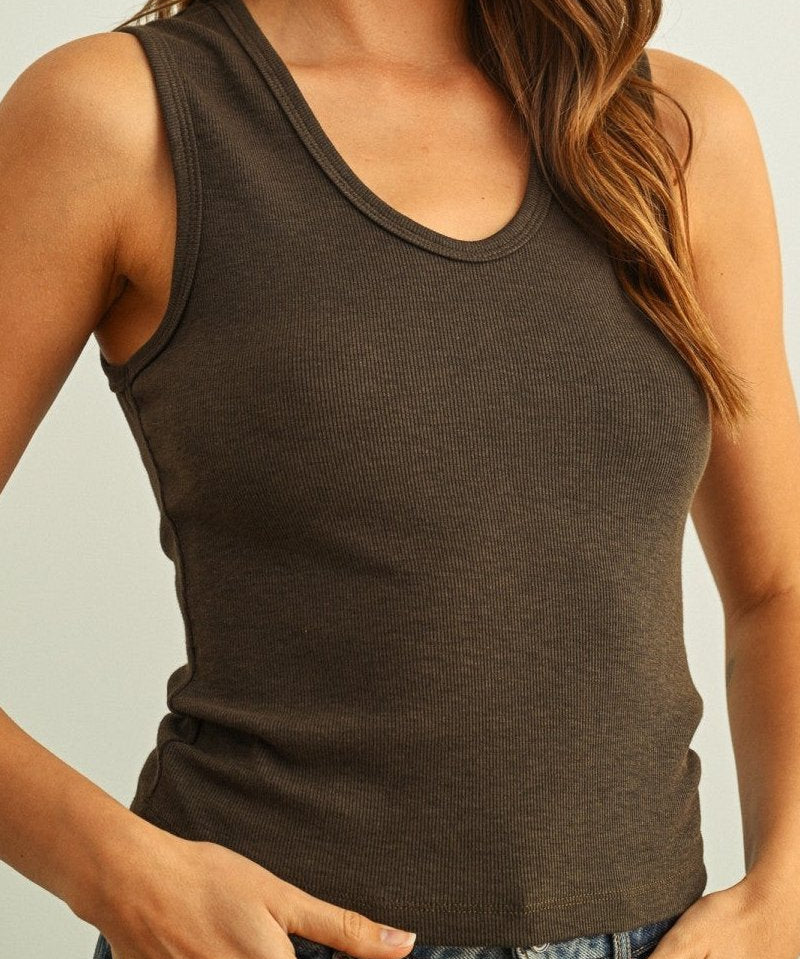 Everyday U - Neck Ribbed Tank - MTT Collective