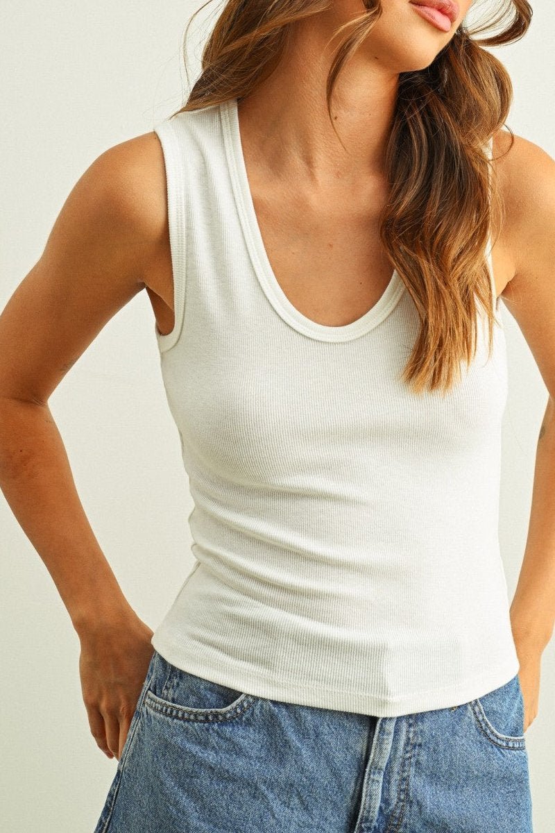 Everyday U - Neck Ribbed Tank - MTT Collective